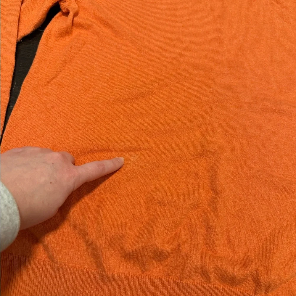 J. Crew Orange Cotton with Cashmere Sweater
